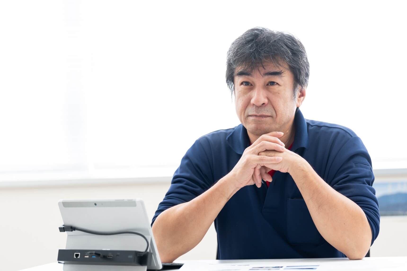 インタビュー中の様子